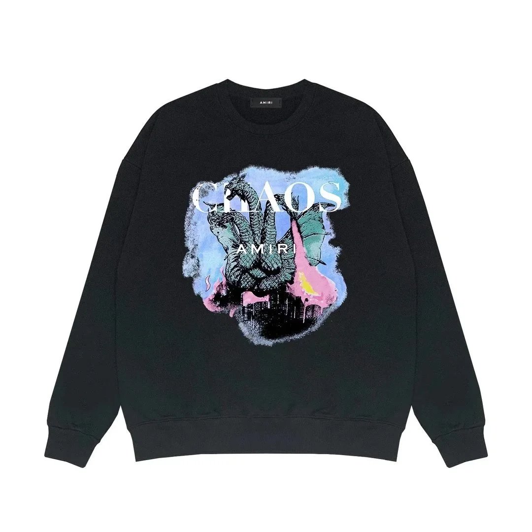 Amiri Dot Logo Crewneck Sweatshirt Black - 11