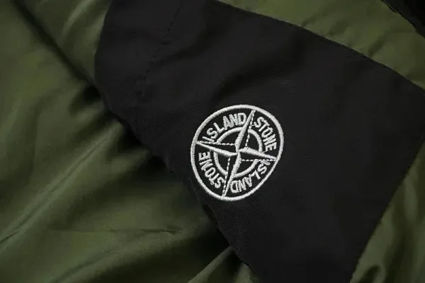 Stone Island Patchwork Down Jacket Olive Yellow - 8