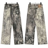 Levi's 501 Distressed Acid-Wash Denim Jeans