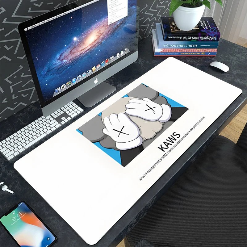 Kaws x Medicom Toy Companion Mouse Pad White Computer Accessories