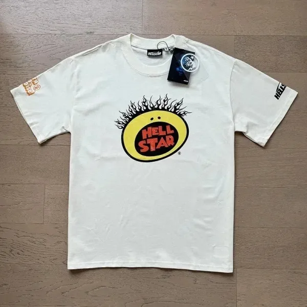 Hellstar Path to Paradise Oversized Graphic T-Shirt Cream - 3