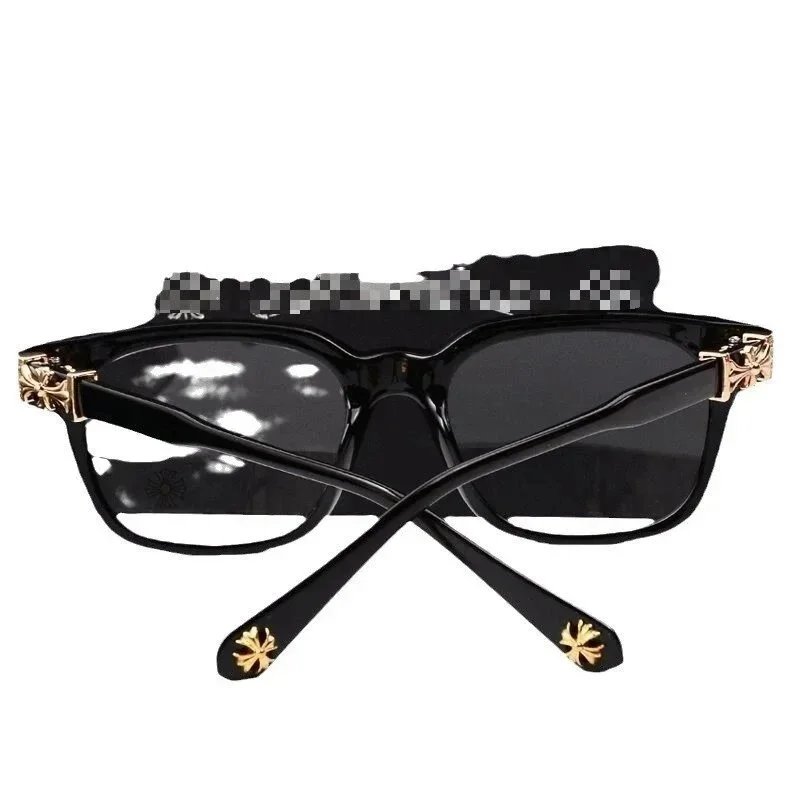 Unbranded Eyewear Square frames with floral cross temple embellishments image 5