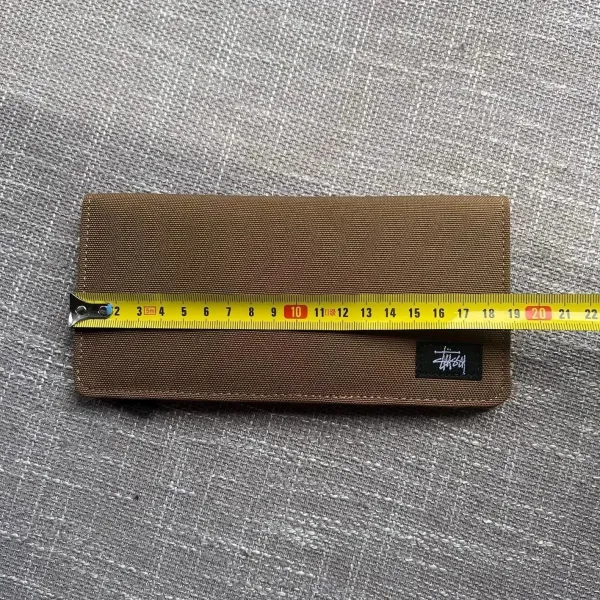 Stüssy Long Wallet Burgundy Canvas Wallet - 2