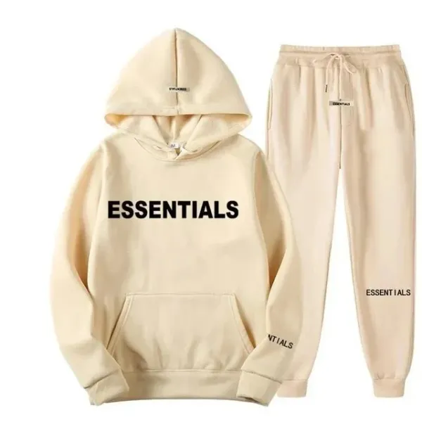 Essentials Orange Logo Hoodie and Sweatpants Set - 9