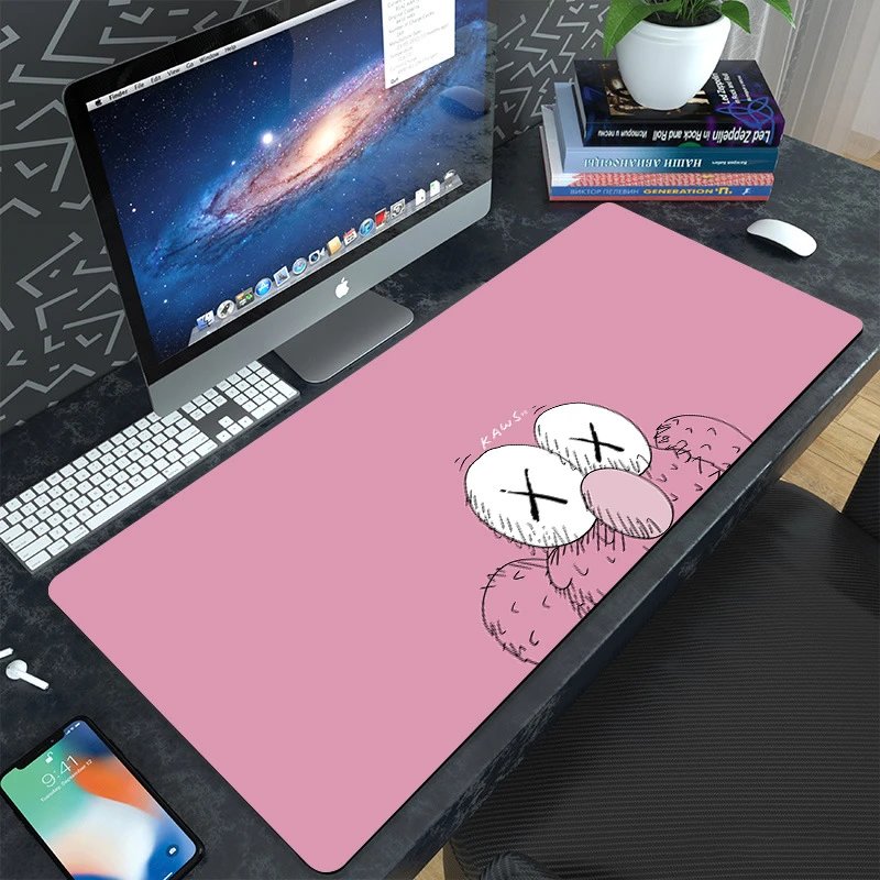 Kaws x Design Pink Oversized Mouse Pad Computer Accessories