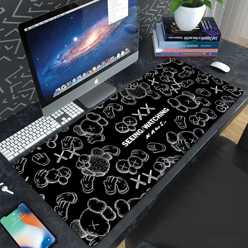 Kaws Seeing / Watching Mouse Pad Black Computer Accessories