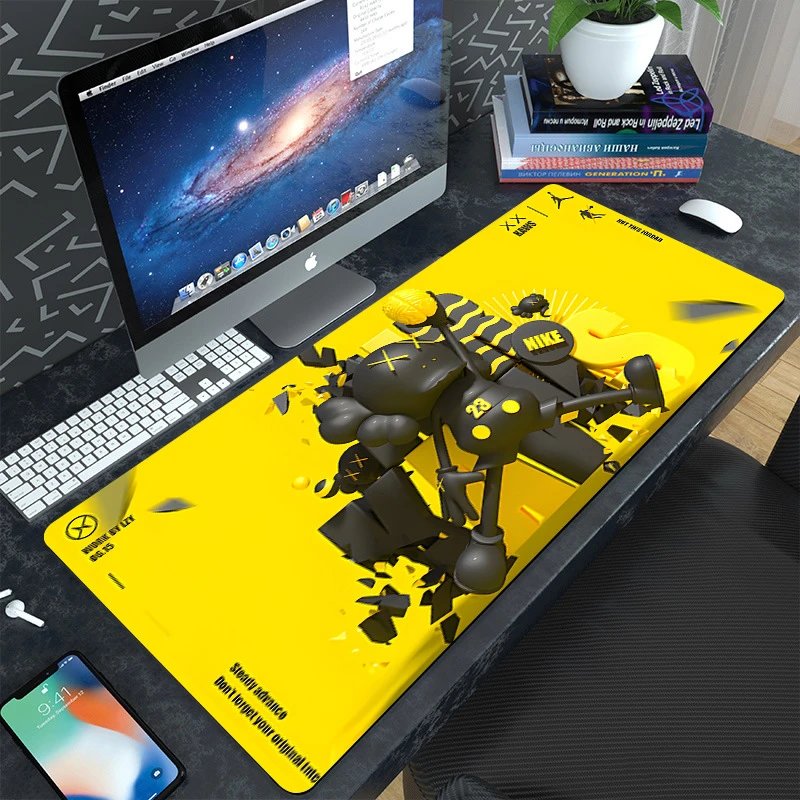 Nike x KAWS x Medicom Toy Collaboration Mouse Pad Yellow Computer Accessories