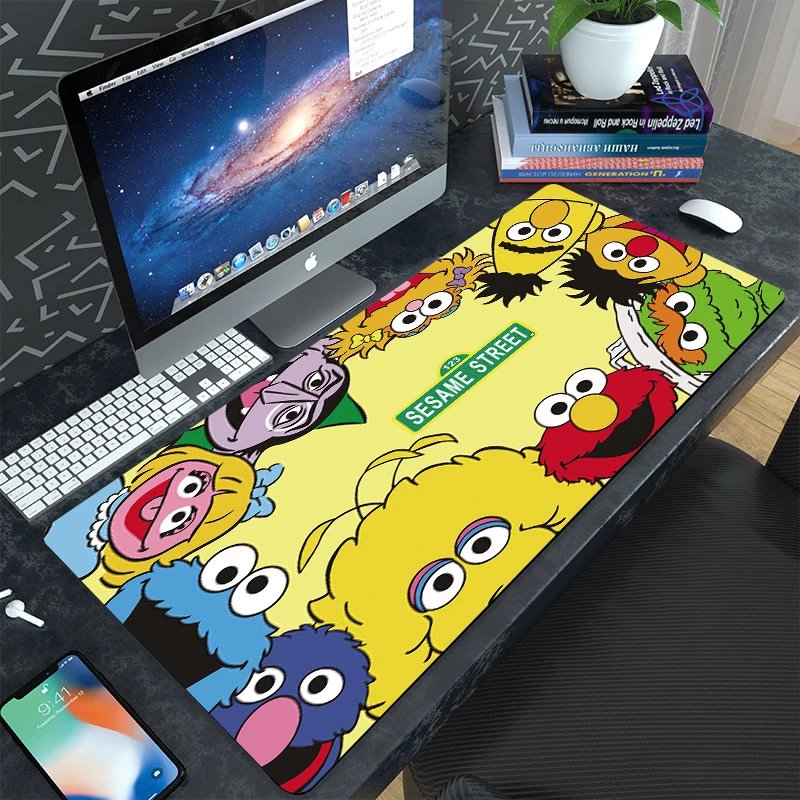 Design Sesame Street x Unknown Artist Large Desk Mat Multicolor Mouse Pad Computer Accessories