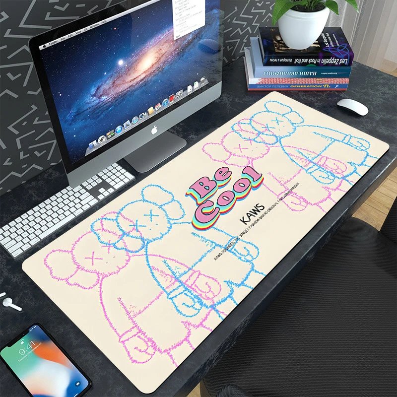 Kaws Be Cool Mouse Pad Multicolor Desk Accessory Computer Accessories