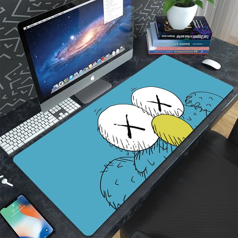 Kaws x Design Large Mouse Pad Blue Computer Accessories