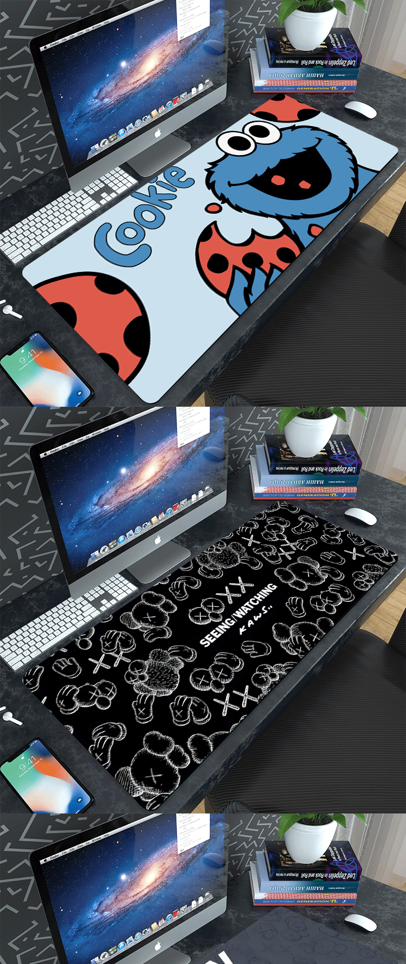 Design XX Stitched Graphic Mouse Pad Mint Green Computer Accessories - 5