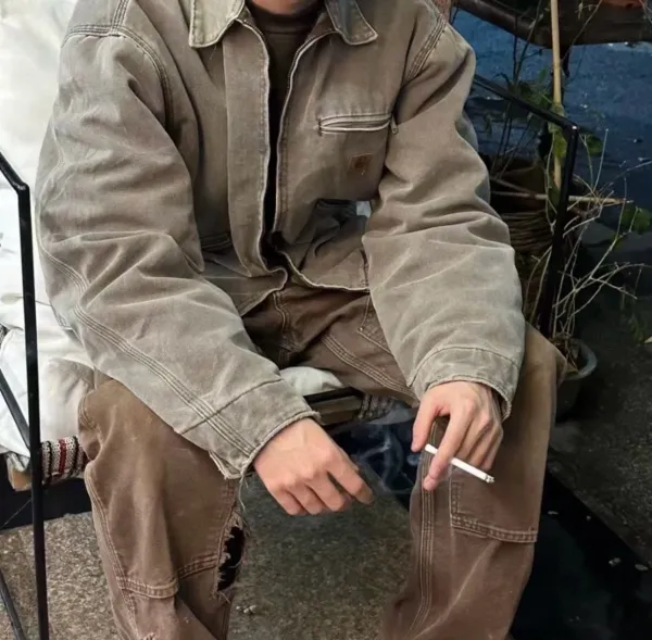 Carhartt Work In Progress Detroit Jacket Beige Outerwear - 17