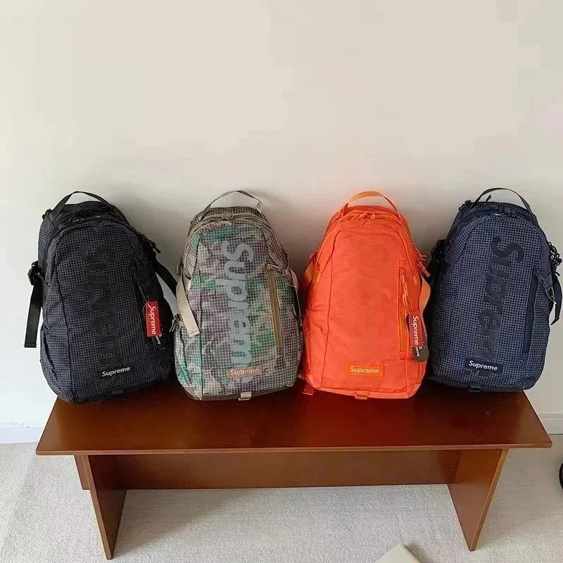 Supreme Vertical Logo Backpack Red - 4