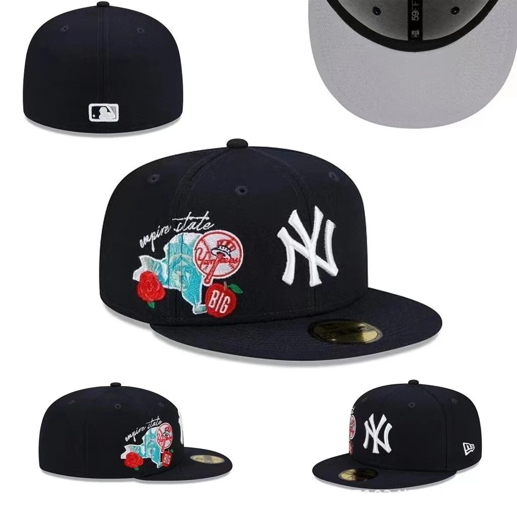 New Era MLB New York Yankees 59FIFTY Fitted Cap Navy with Empire State Patch Hats