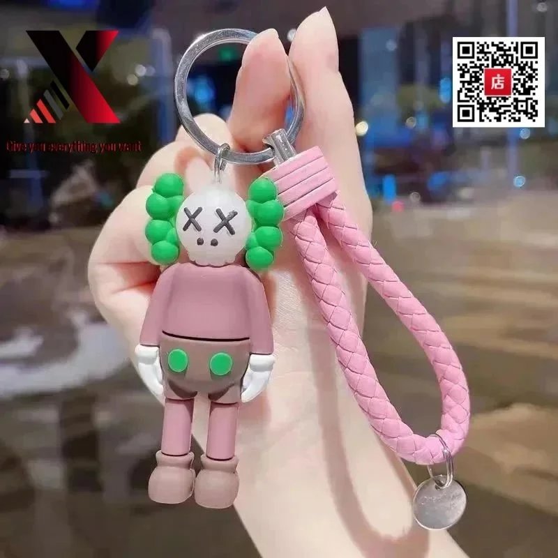 Kaws Companion Keychain Pink Green Multicolor Accessories