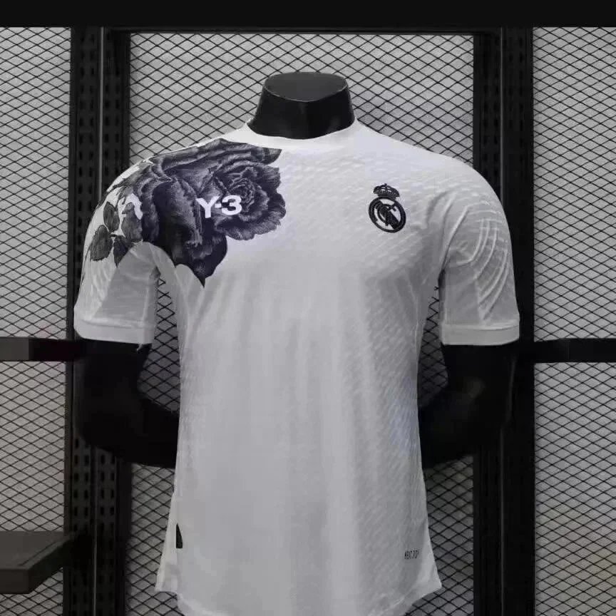 Adidas Y-3 x Real Madrid Rose Print White Jersey