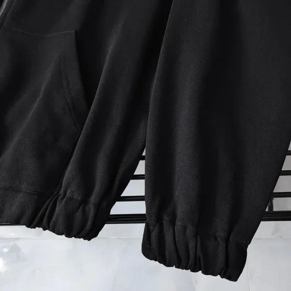 Saint Tears Cross Logo Zip-Up Hoodie Black - 6