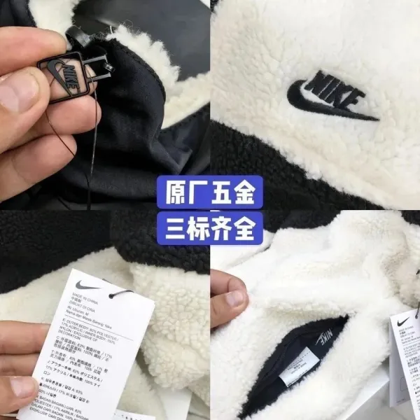 Nike Fleece Jacket Black Pink Swoosh Outerwear - 9