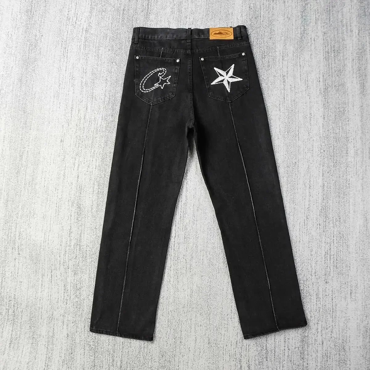 Denim Tears Star Embroidered Light Gray Jeans - 6