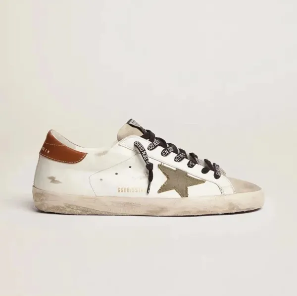 Golden Goose Superstar Distressed White Pink Silver Sneakers - 10