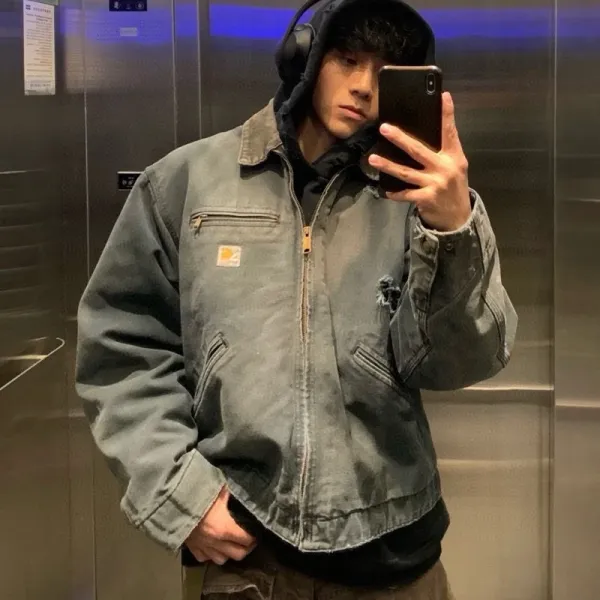 Carhartt Work In Progress Detroit Jacket Beige Outerwear - 16