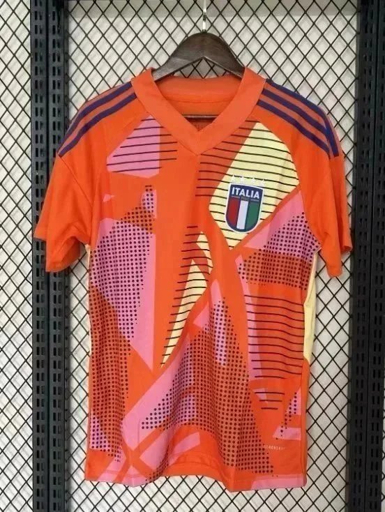 Adidas Italia Goalkeeper Jersey Orange Multicolor