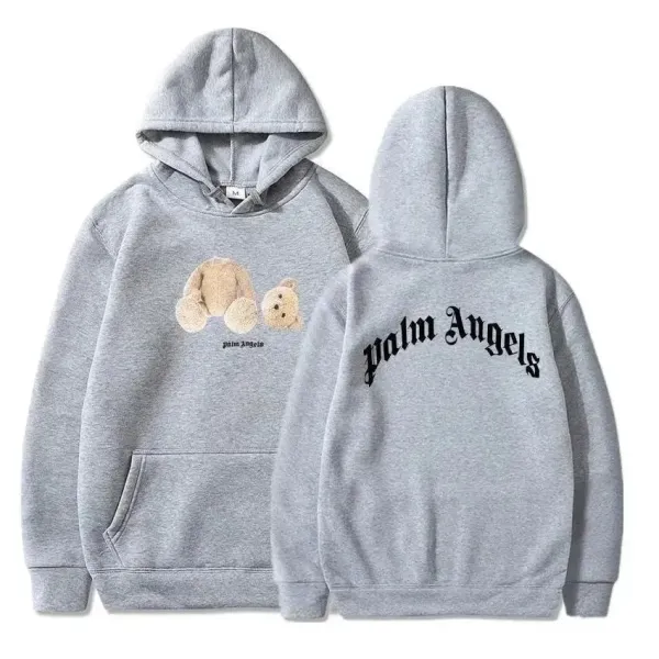 Palm Angels Teddy Bear Graphic Hoodie White - 7