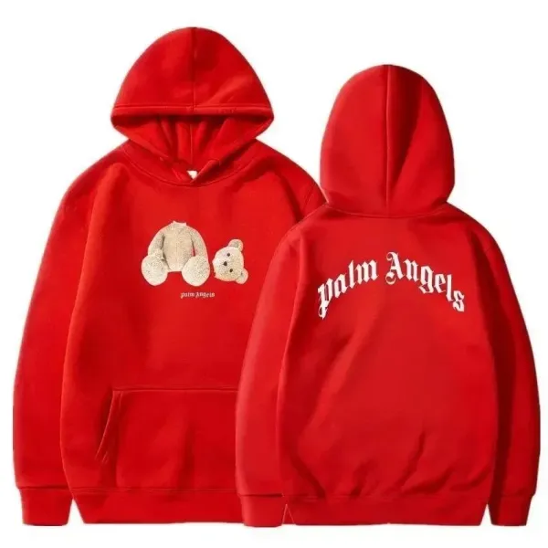 Palm Angels Teddy Bear Graphic Hoodie White - 5