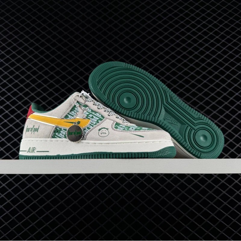 Fear of God x Nike Air Force 1 Low Green Multicolor Sneakers