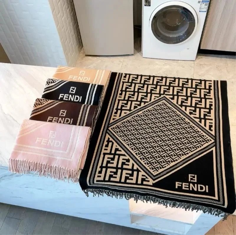 Fendi Scarves FF monogram knit scarf image 2