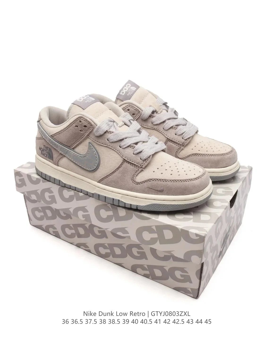 Comme des Garçons Nike x CDG Dunk Low Retro 'Beige' Sneakers Skateboard Shoes