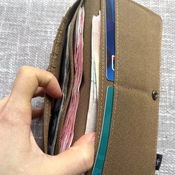 Stüssy Long Wallet Burgundy Canvas Wallet - 6