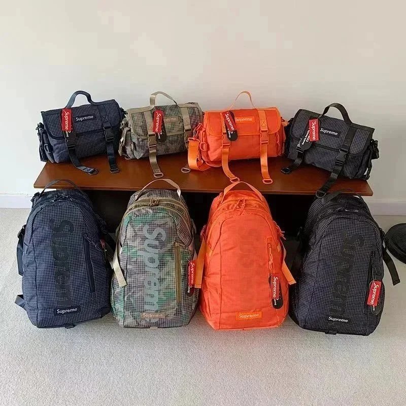 Supreme Vertical Logo Backpack Red - 3