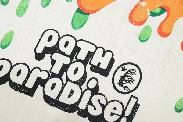 Hellstar Path to Paradise Oversized Graphic T-Shirt Cream - 11