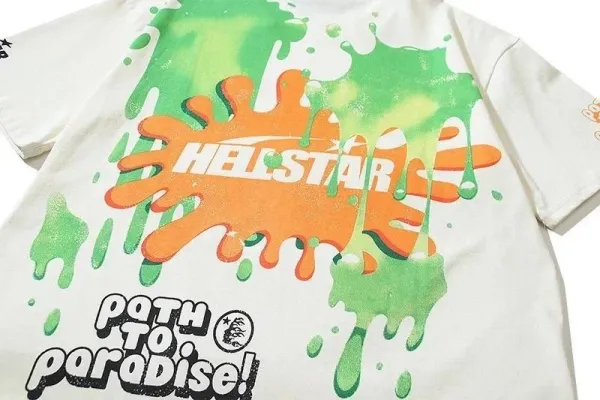 Hellstar Path to Paradise Oversized Graphic T-Shirt Cream - 8