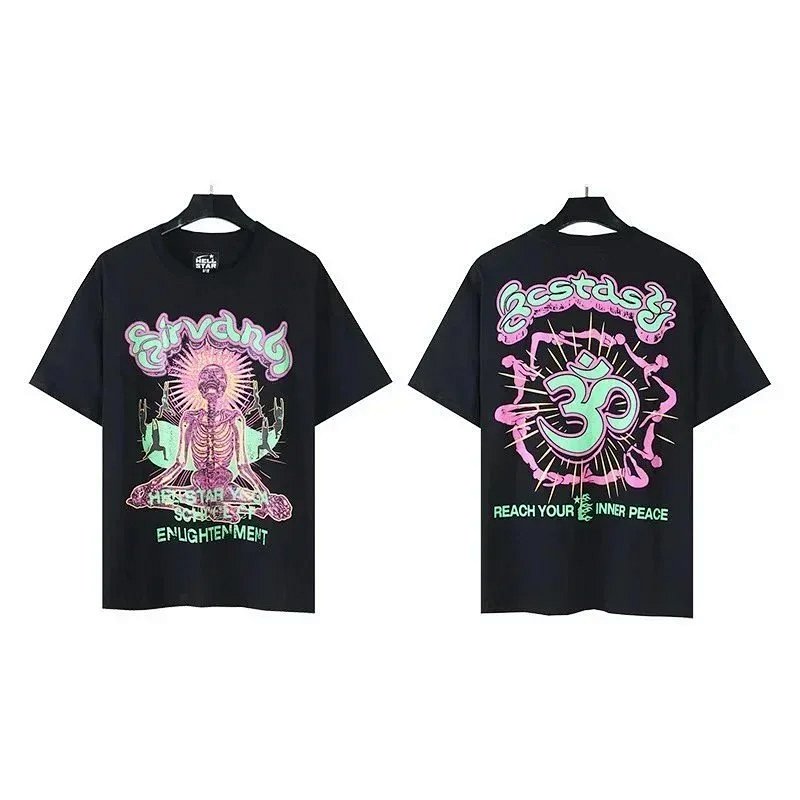 GRA Shiva Om Psychedelic Graphic T-Shirt Black