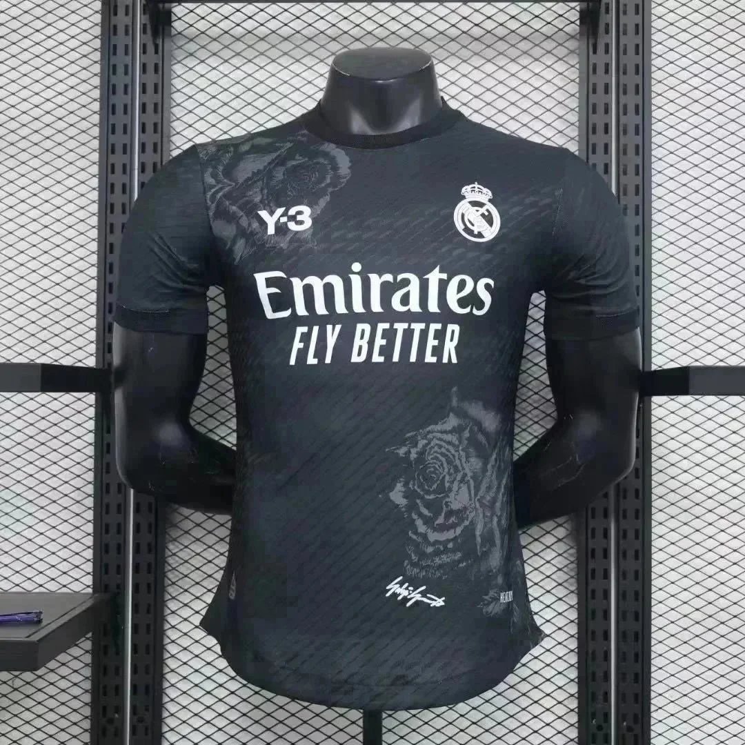 Adidas Y-3 x Real Madrid Black Rose Print Jersey