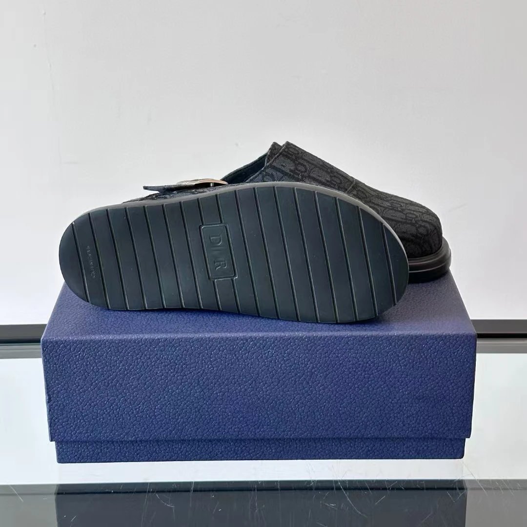 Dior Slippers Oblique Jacquard Buckle Mules image 4