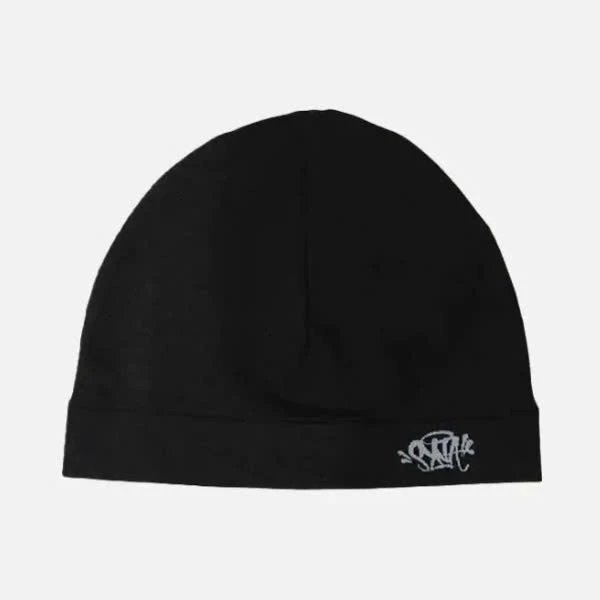 Unbranded Hats Embroidered beanie — Black and gray