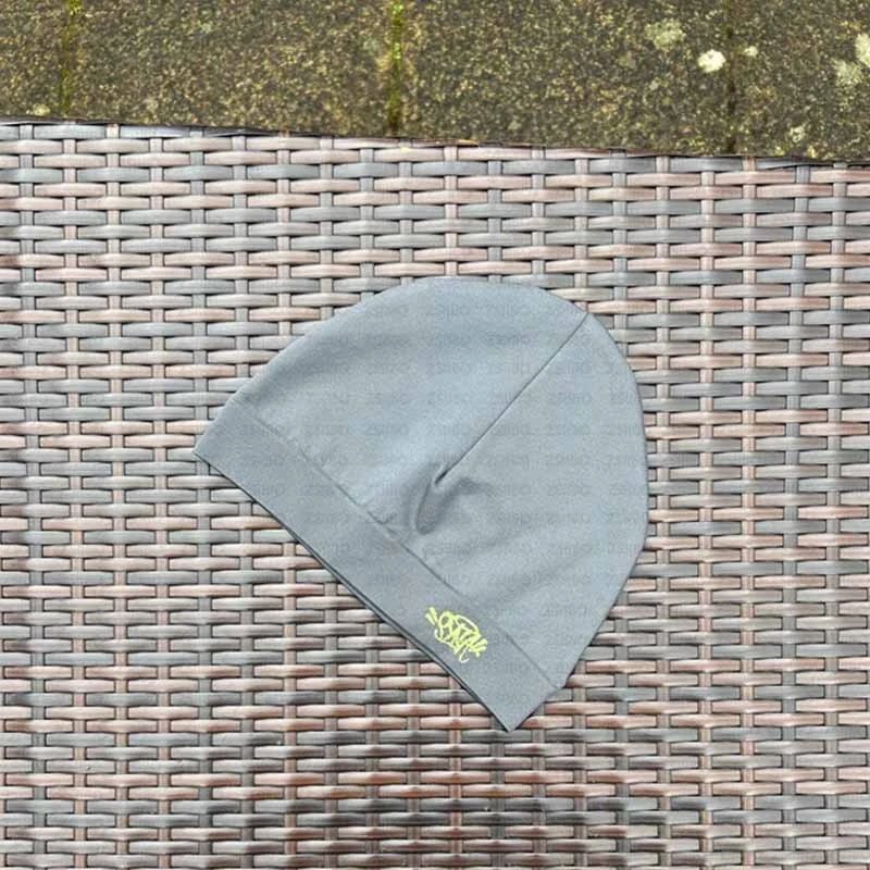 Design Beanie Gray with Neon Yellow Logo - 5