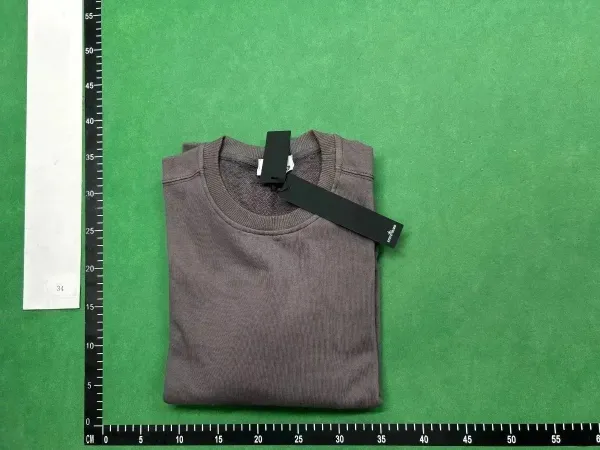 Stone Island Logo Embroidered Black Crewneck Sweatshirt - 31