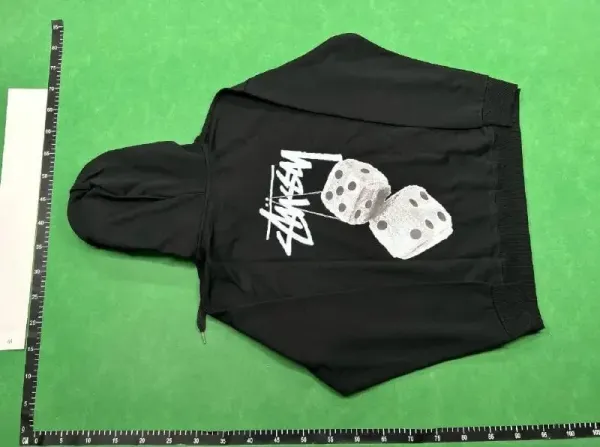 Stüssy Dice Print Hoodie Black - 1