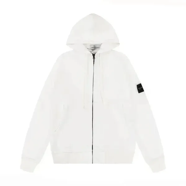 Stone Island Logo Embroidered Black Crewneck Sweatshirt - 36