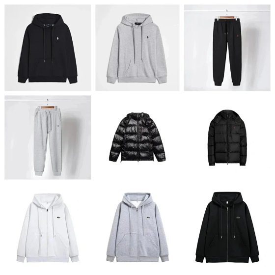 Fall/Winter Casual Fashion Hoodie Sweatshirt & Pants Down Jacket 022-FashionReps