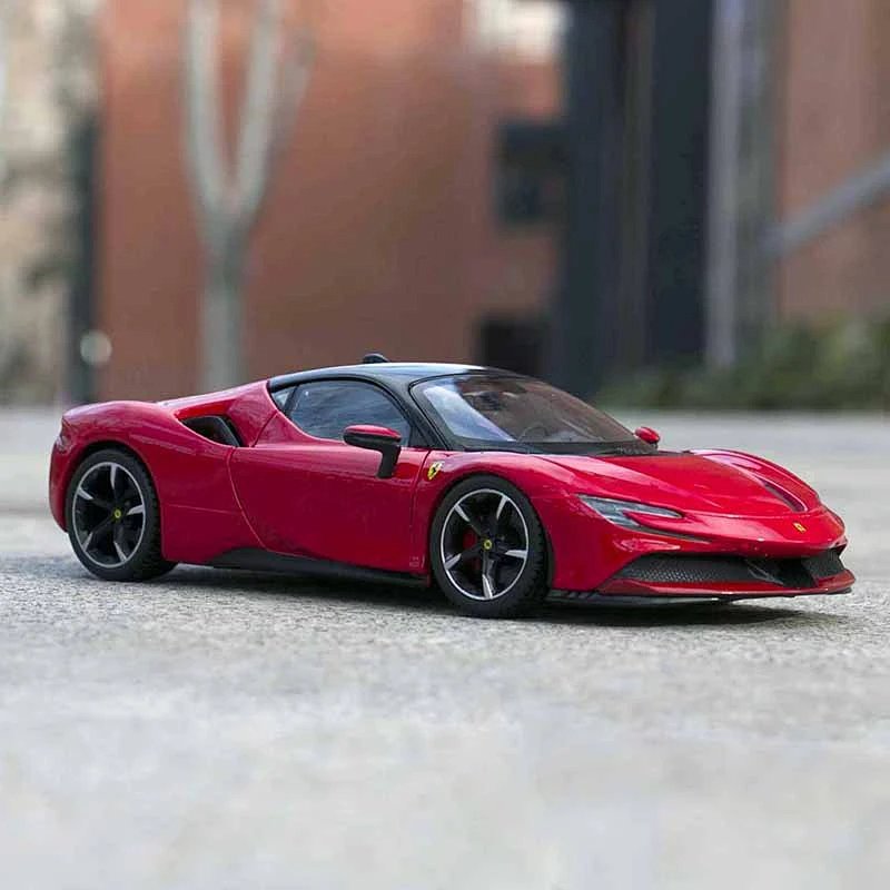 Diecast Alloy Sports Car Model SF90 Stradale Static Display Toy