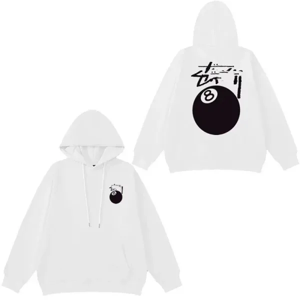 Stüssy 8-Ball Graphic Hoodie White - 1