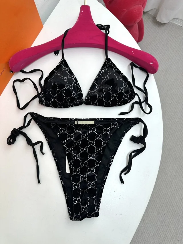 Celine Swimwear Triangle Bikini Set with Triomphe Hardware product detail image 6