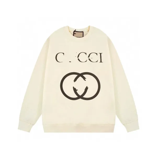 Gucci C.CCI Logo Print Off-White Hoodie - 1