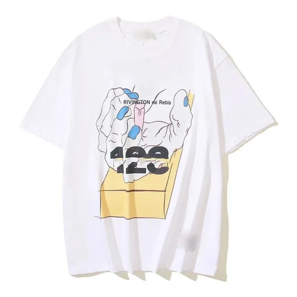Design Rivington x Rei Rebis Graphic Print White T-Shirt T-Shirts - 1