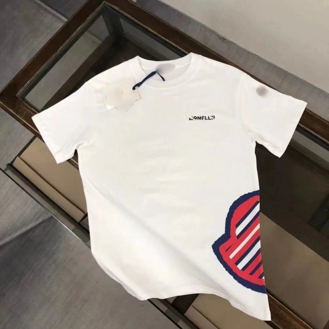 Moncler T-Shirts Short-Sleeve Logo Graphic — 23